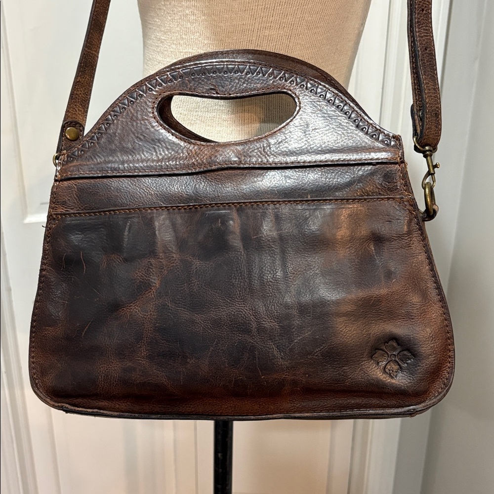 Patricia Nash brown tooled  leather western purse with tassel - Picture 6 of 14